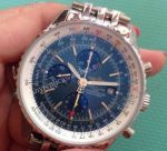 Best Swiss Quality Breitling Navitimer Replica Watch SS Case Blue Dial Chronograph